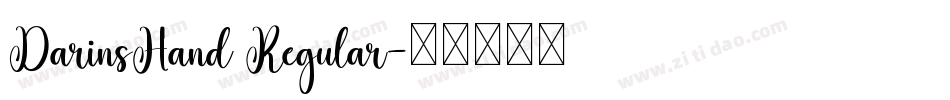 DarinsHand Regular字体转换